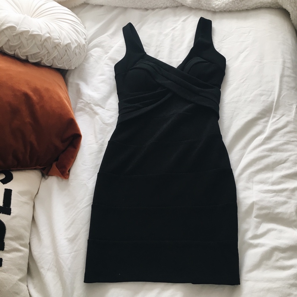 Emerald Sundae Black mini dress